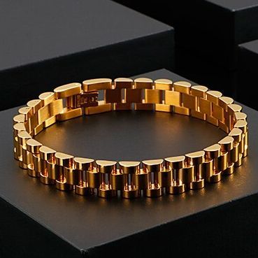 Premium STAINLESS STEEL BRACELET For Men & Women , Golden Hand Chain Best Quality , Bracelet for Boys and Girls (Unisex)