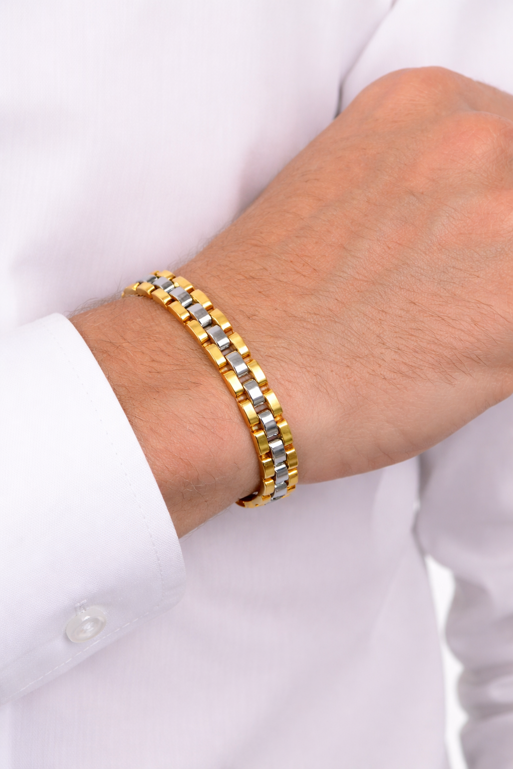 Premium STAINLESS STEEL BRACELET For Men & Women , Golden And Silver Hand Chain Best Quality , Bracelet for Boys and Girls (Unisex)